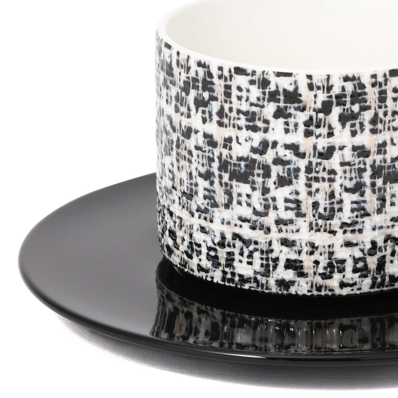 Tweed Cup And Saucer Black