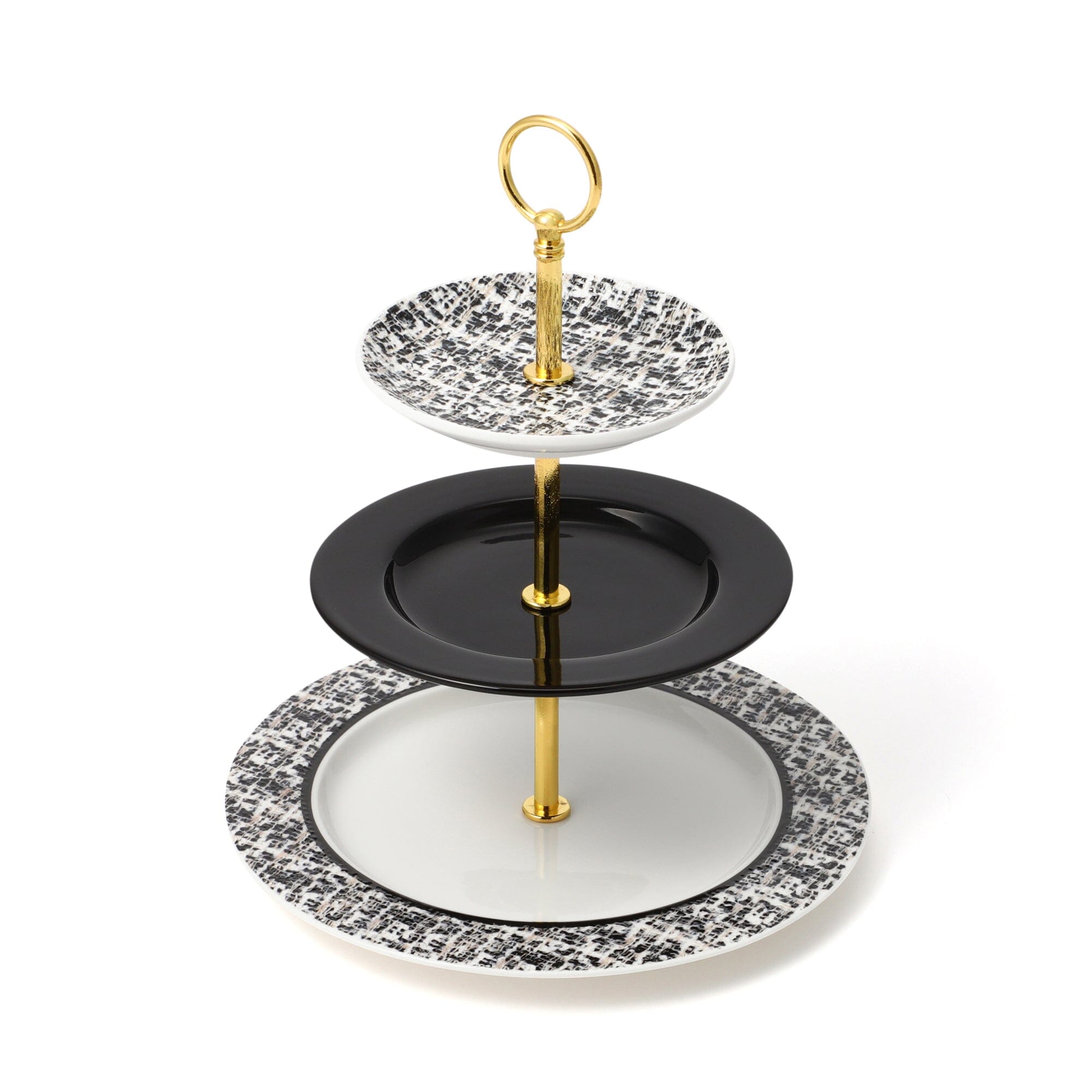 Tweed Cake Stand Black