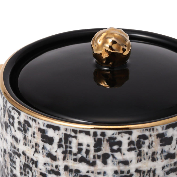 Tweed Sugar Pot Black