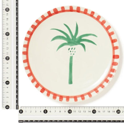 Hand Painted Plate Palm Tree M