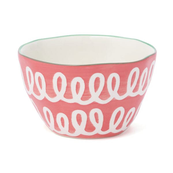 Hand Painted Bowl Twirl Pink