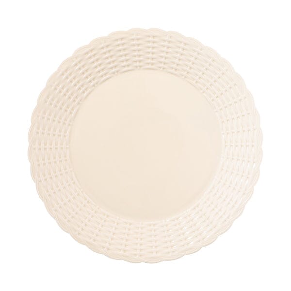 Weave Plate L Ivory