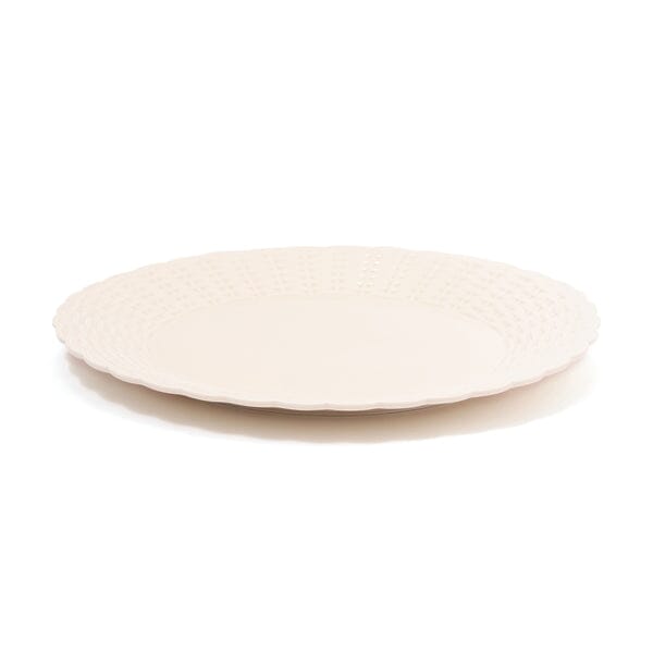 Weave Plate L Ivory