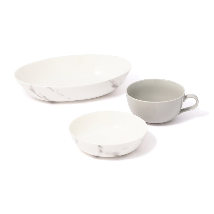 Ordi Marble Starter 3P Set Oval  Grey
