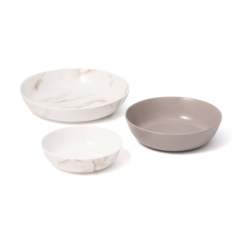 Ordi Marble Deep Plate Set S/M/L  Beige