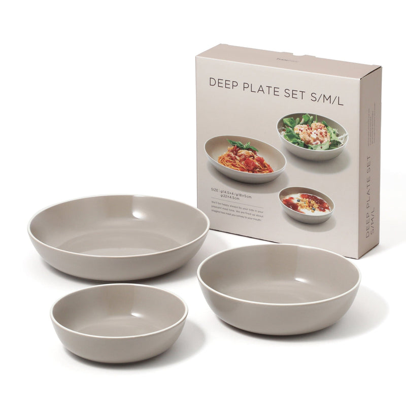 Ordi Deep Plate Set S/M/L  Beige