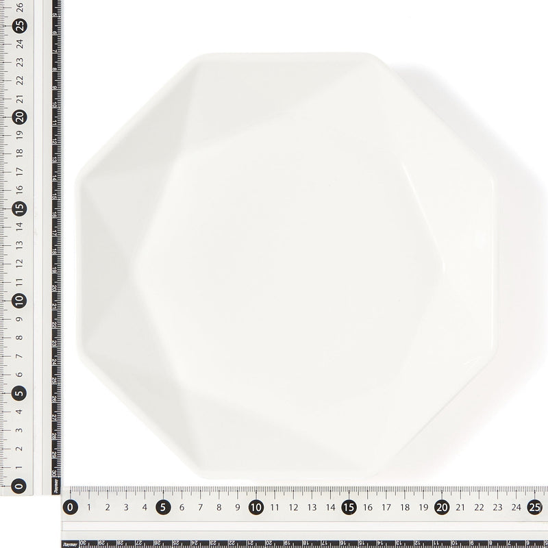 Blanche Deep Plate L Octagon White