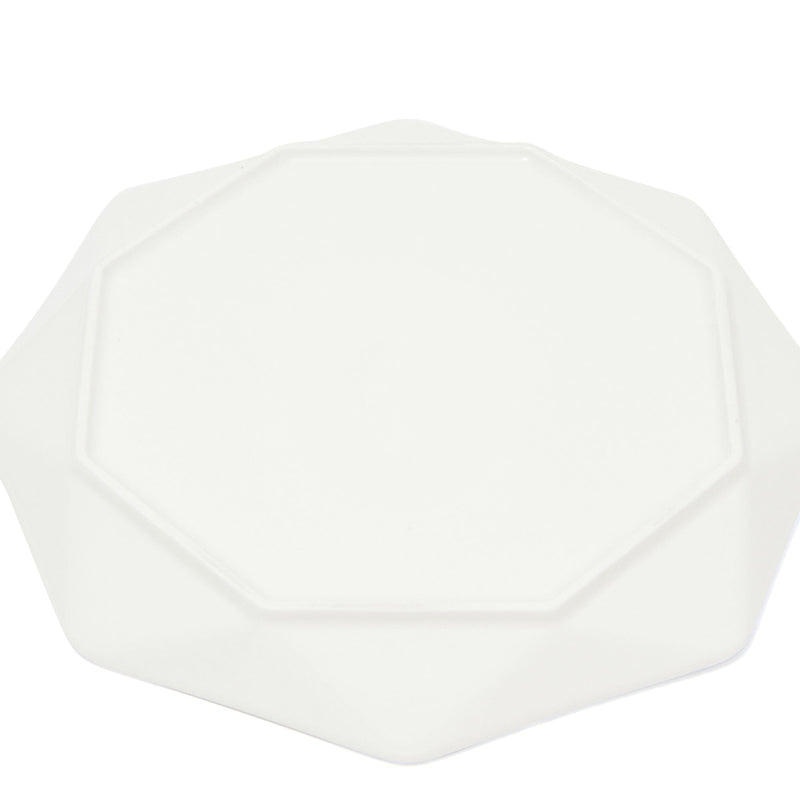 Blanche Plate S Octagon  White