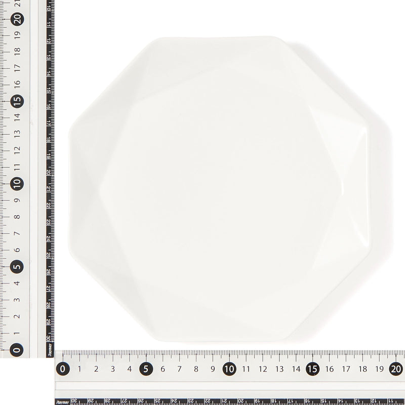 Blanche Plate S Octagon  White