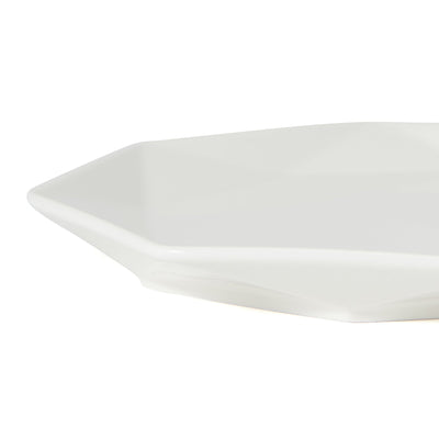 Blanche Plate M Octagon  White