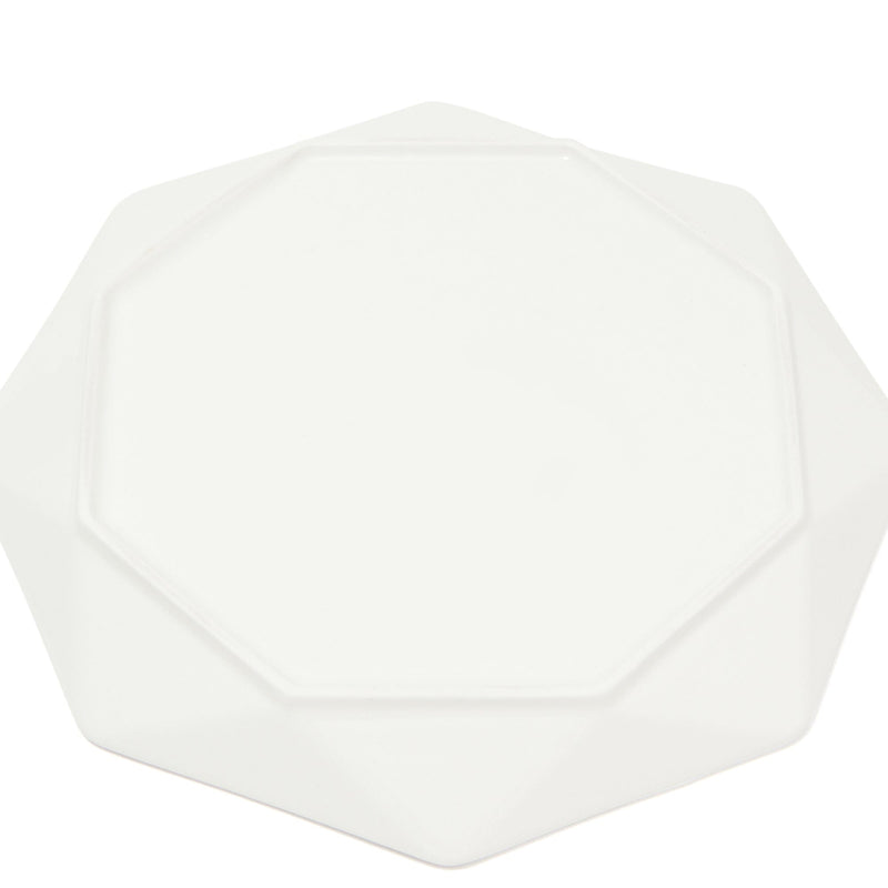 Blanche Plate M Octagon  White