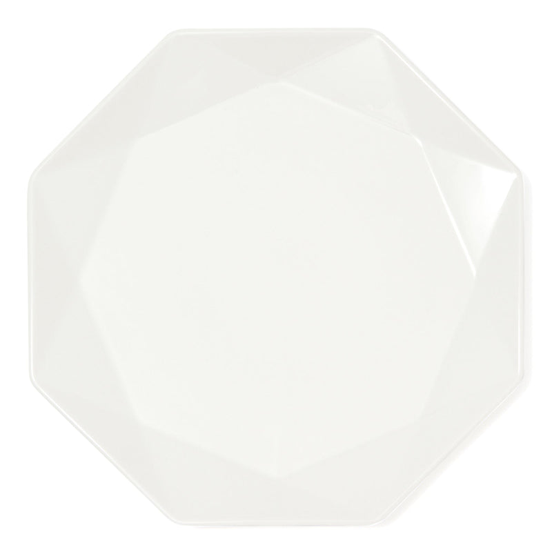 Blanche Plate L Octagon  White