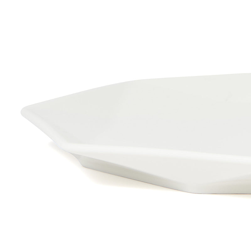 Blanche Plate L Octagon  White