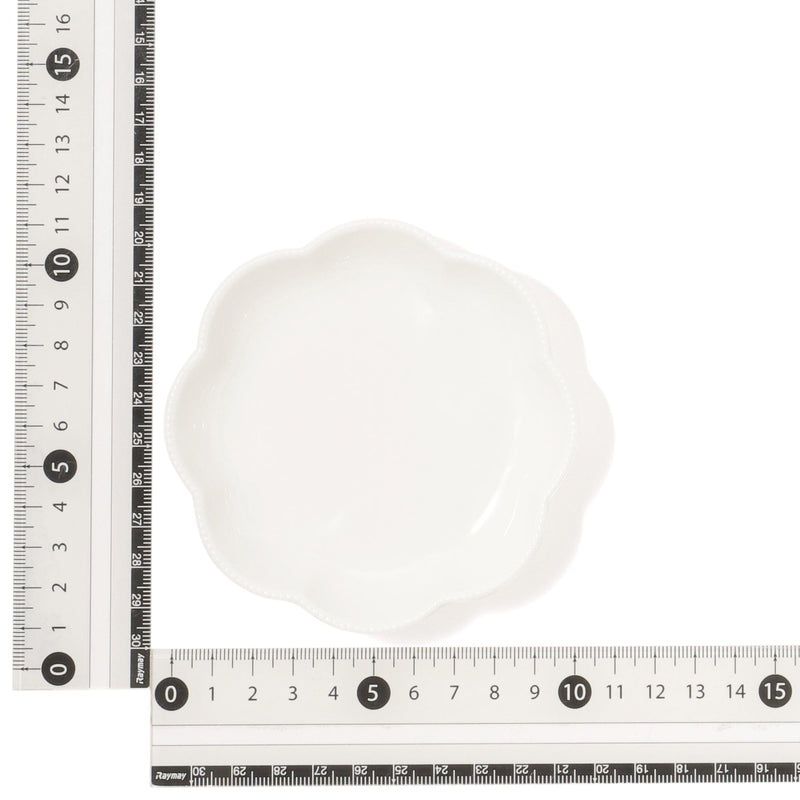 Blanche Deep Plate SS Flower White