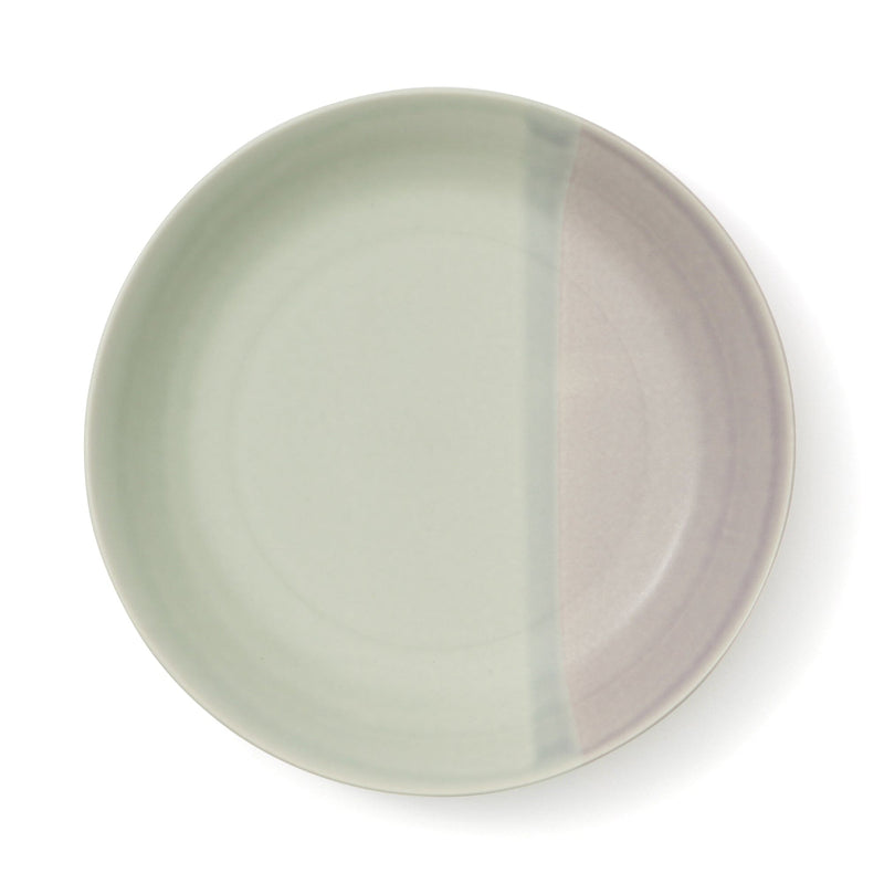 Mino Ware Irabomat Deep Plate Green X Purple