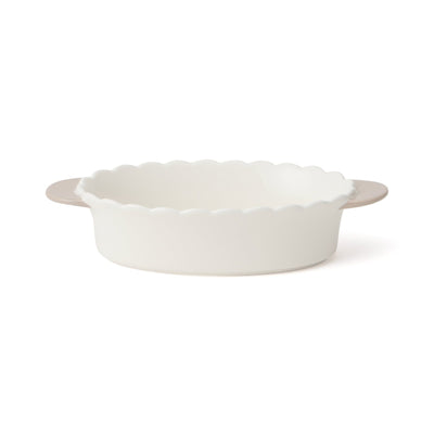 Bicolor Frill Ovenware Medium Ivory