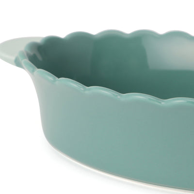 Bicolor Frill Ovenware Medium Green