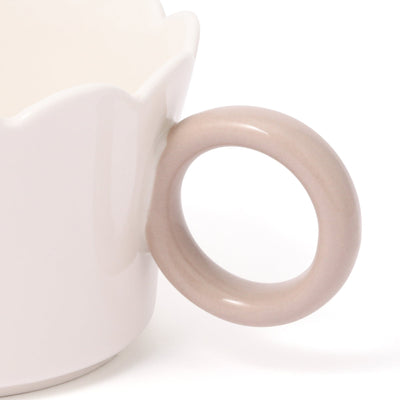 Bicolor Frill Soup Cup ivory