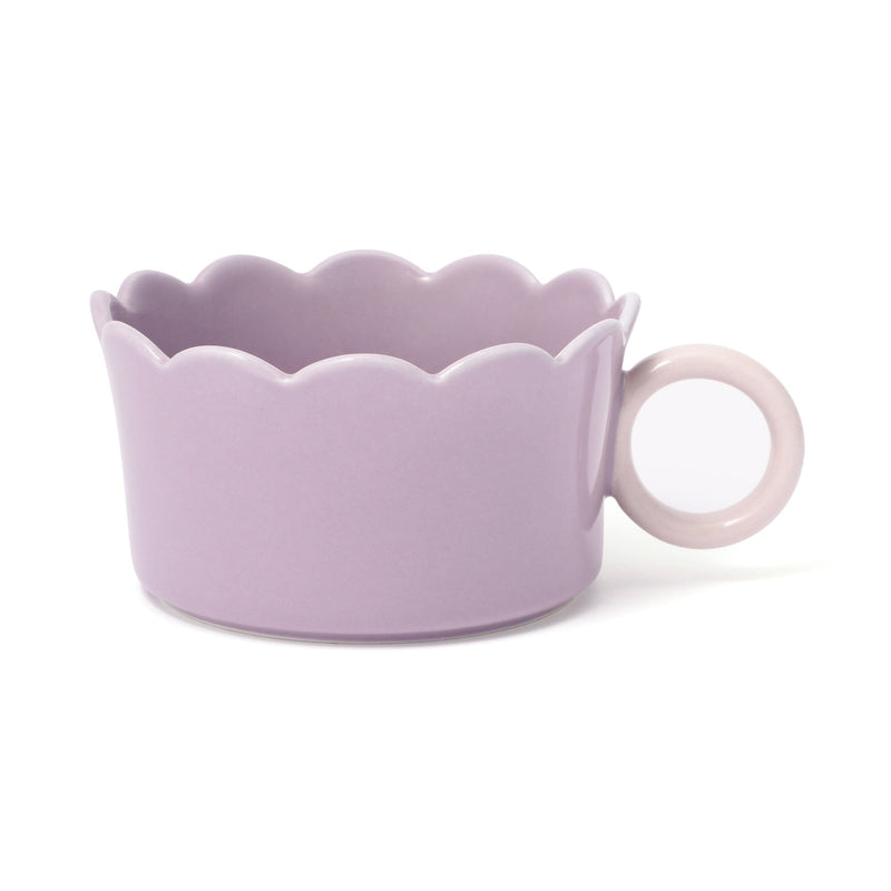 Bicolor Frill Soup Cup Purple