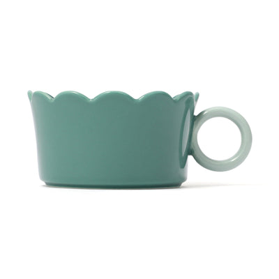 Bicolor Frill Soup Cup green