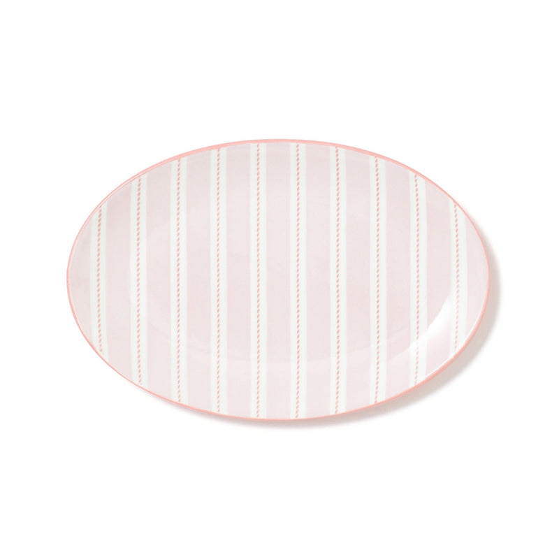 Iroiro Plates Oval Plate Multi-Stripe