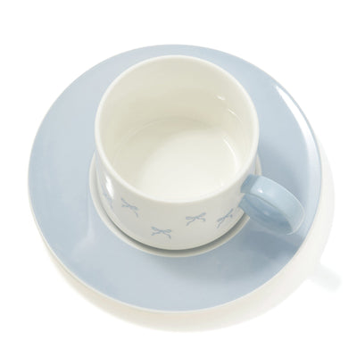 Ribbon Cup & Saucer Blue