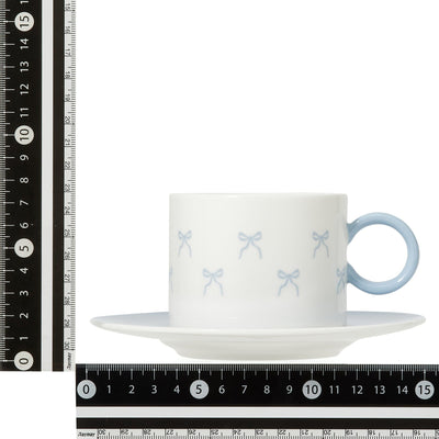 Ribbon Cup & Saucer Blue