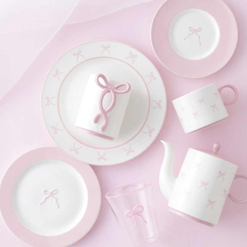 Ribbon Teapot Pink