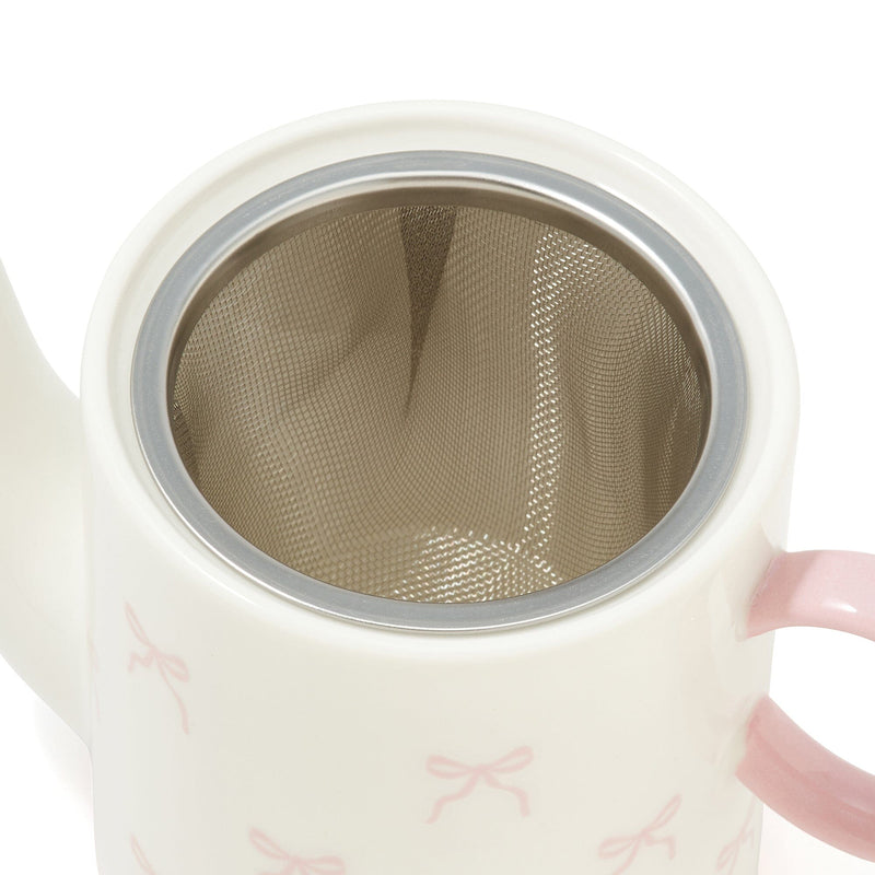 Ribbon Teapot Pink