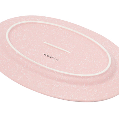 Splatter Oval Plate Pink