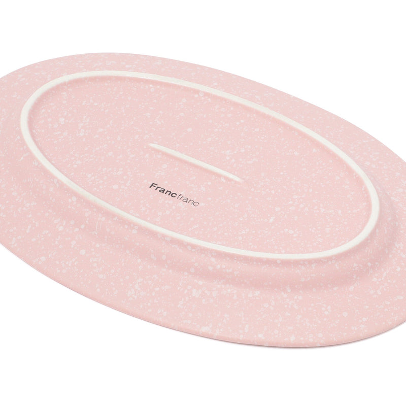 Splatter Oval Plate Pink
