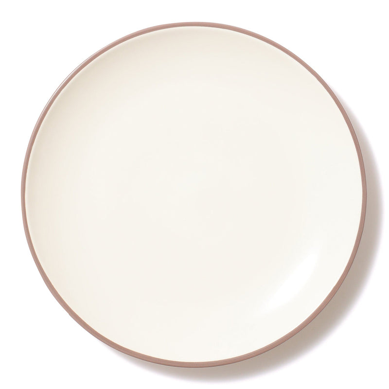 Bicolor Rim Plate Large White
