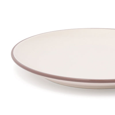 Bicolor Rim Plate Large White