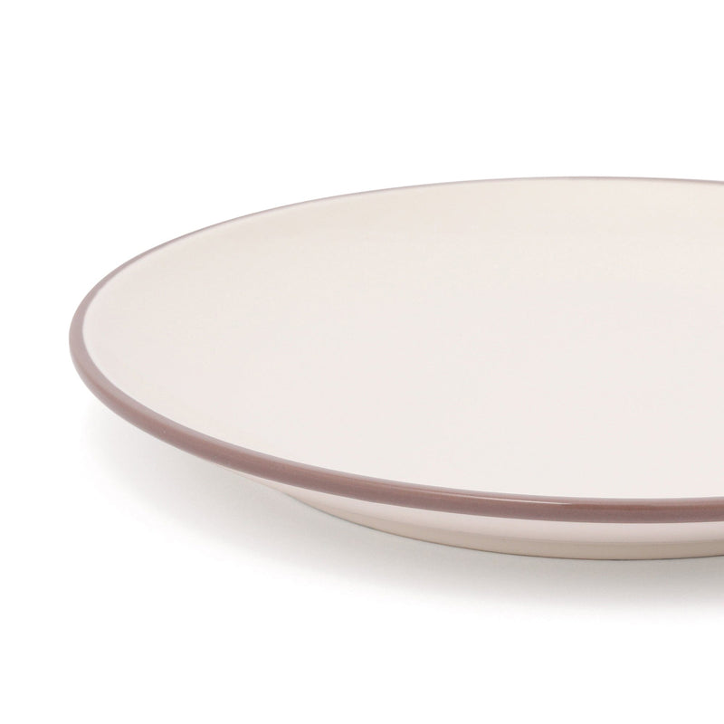 Bicolor Rim Plate Large White
