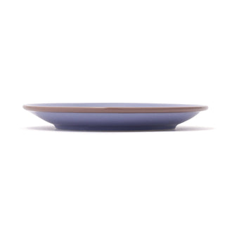 Bicolor Rim Plate Medium Blue