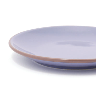 Bicolor Rim Plate Medium Blue