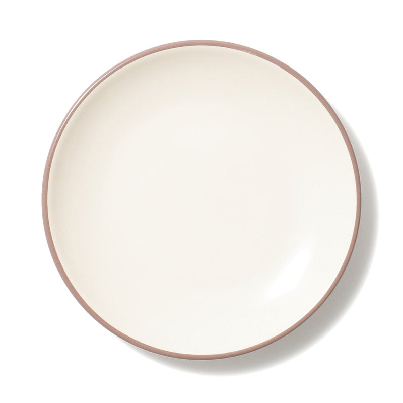Bicolor Rim Plate Medium White