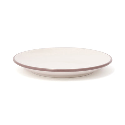 Bicolor Rim Plate Medium White