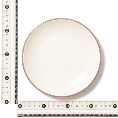 Bicolor Rim Plate Medium White