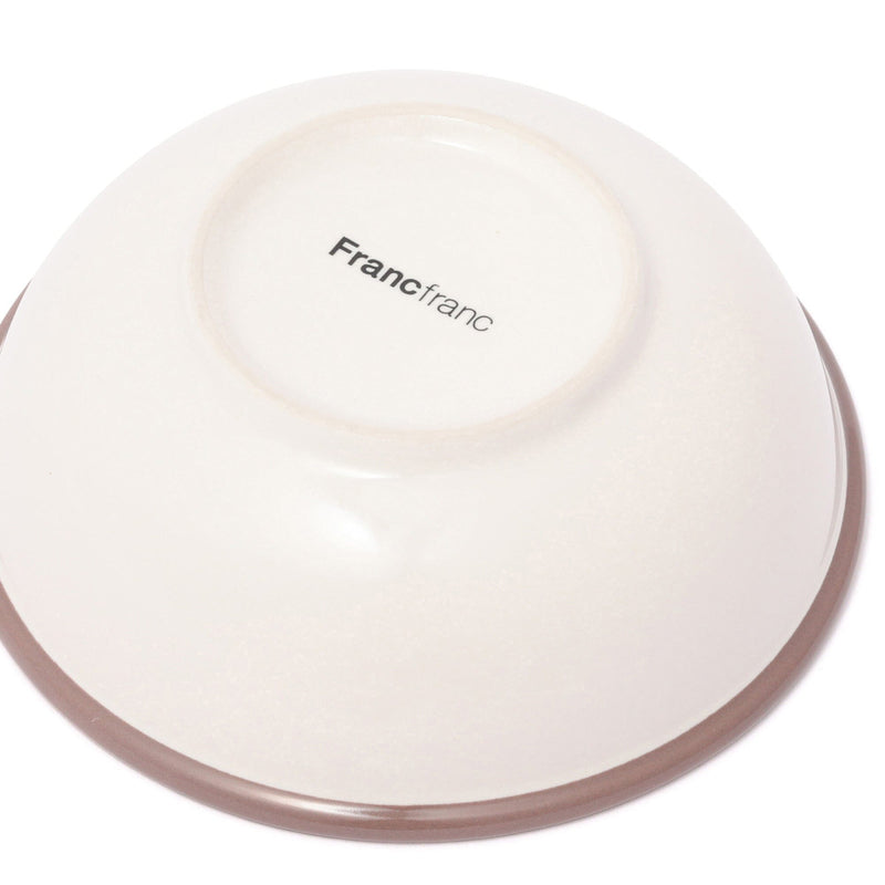 Bicolor Rim Bowl Small White