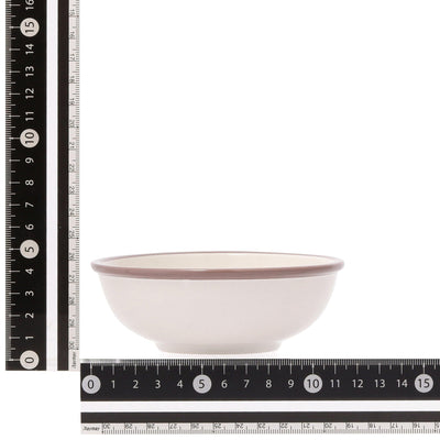 Bicolor Rim Bowl Small White