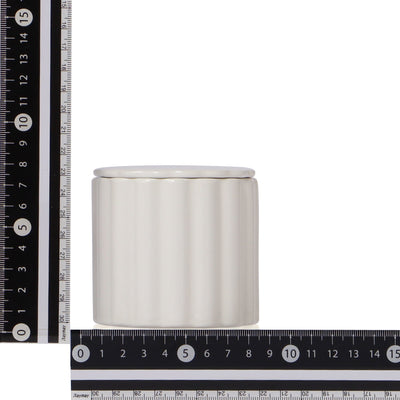 Scalloped Steaming Cup White