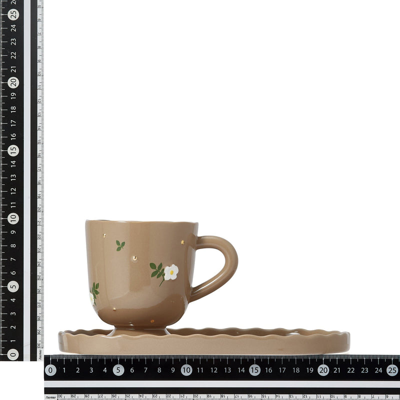 Fleuron Cafe Set Brown