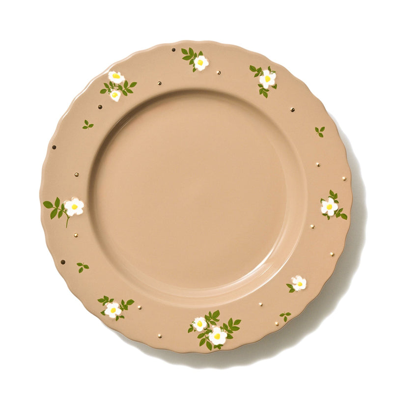 Fleuron Plate Medium Brown