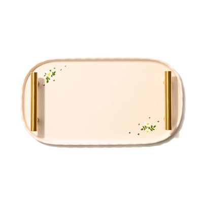 Fleuron Cake Tray Ivory