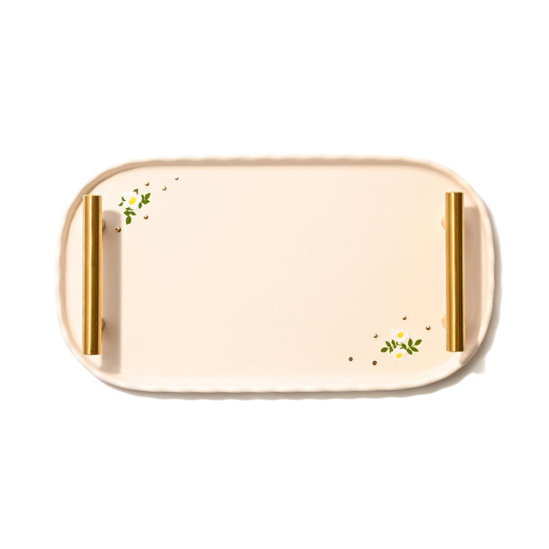 Fleuron Cake Tray Ivory