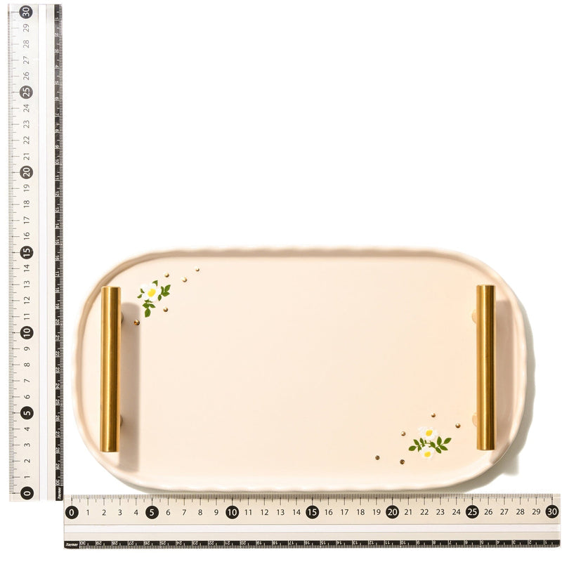 Fleuron Cake Tray Ivory