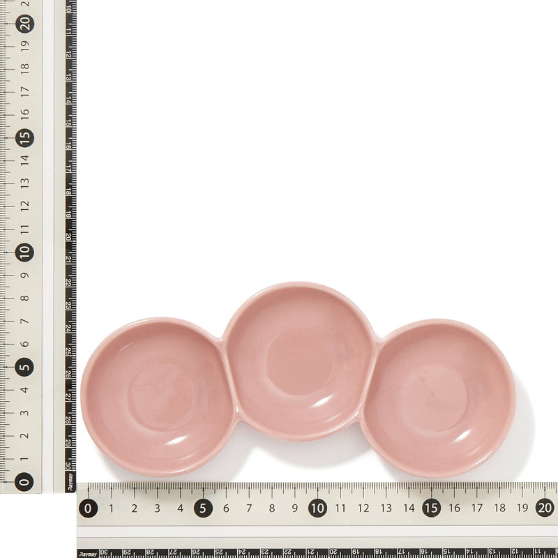 Separate Plate 3-Piece Set Pink