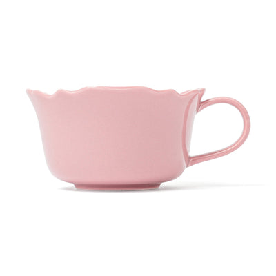 Flower Rim Soup Cup Pink