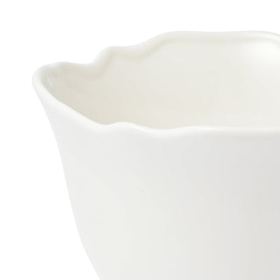 Flower Rim Soup Cup Ivory